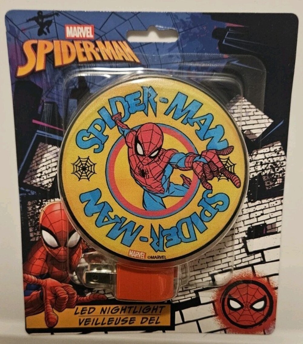 Marvel Spider-Man LED Nightlight Plug-In Wall Night Light New Sealed Package